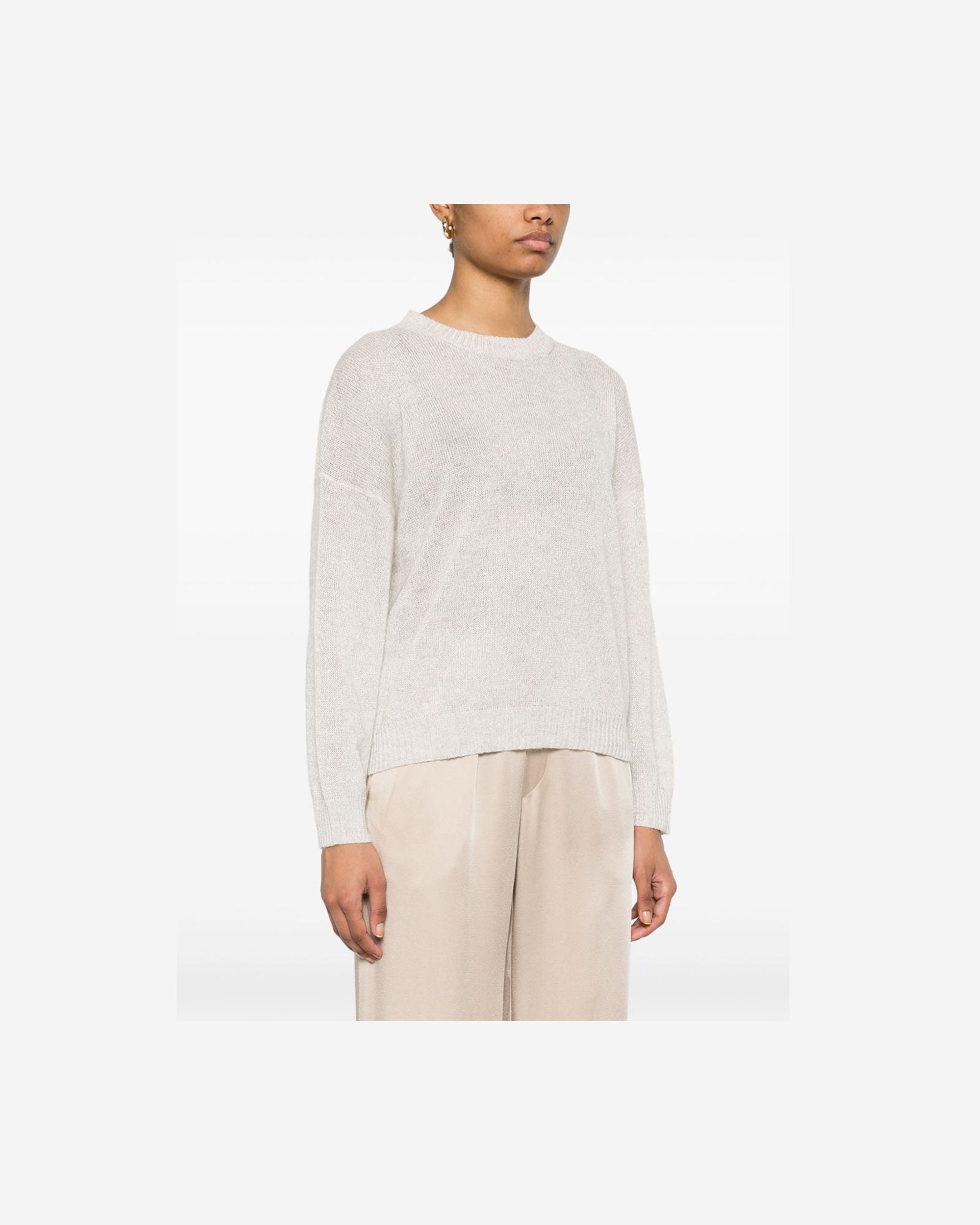Brunello Cucinelli Light Grey Sweater Glam Steals