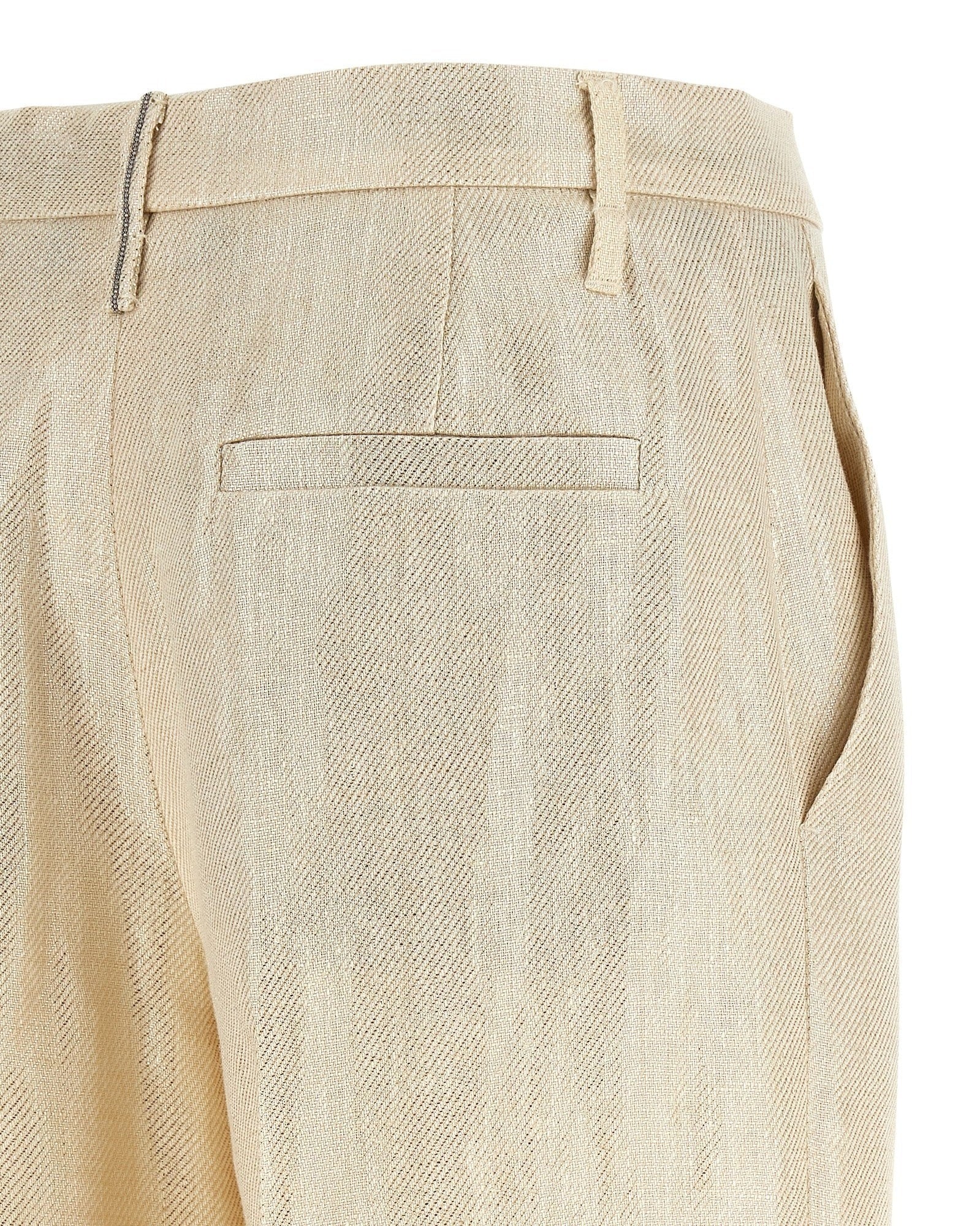 Brunello Cucinelli Linen Lamé Pant Glam Steals