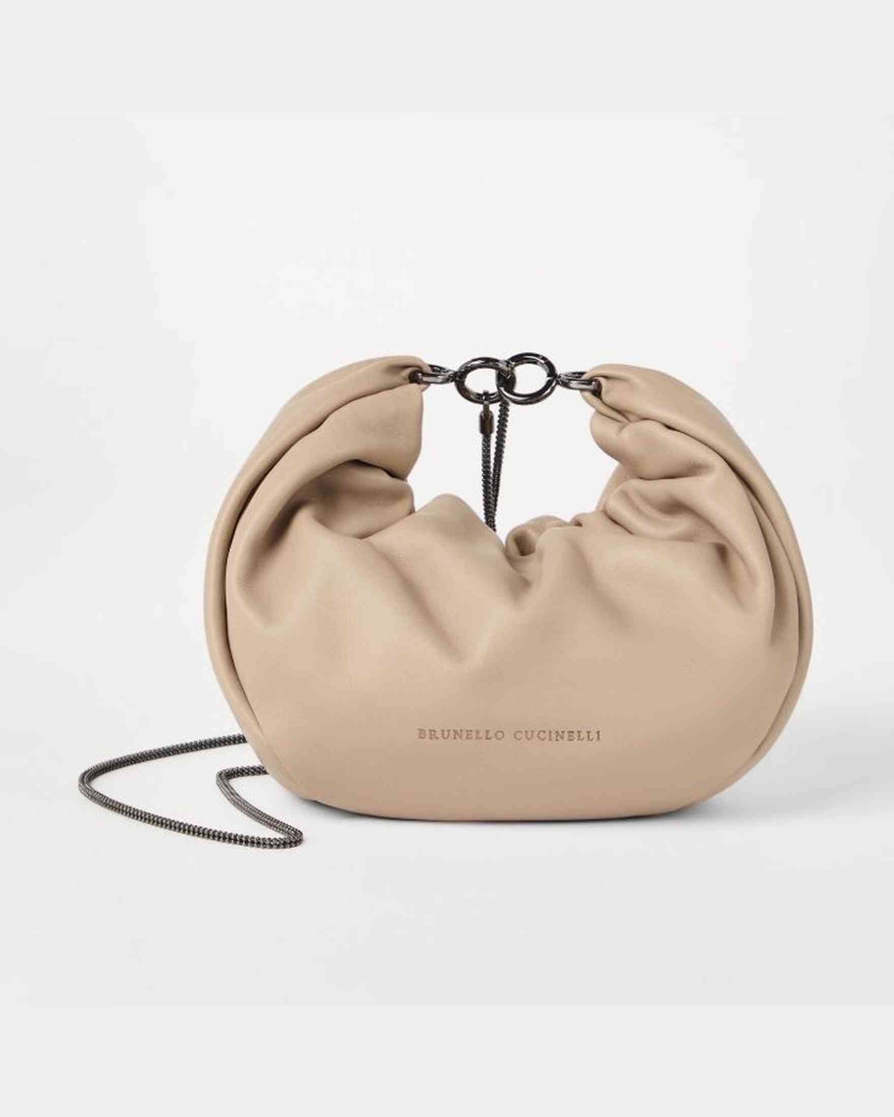 Brunello Cucinelli Monili Shoulder Bag with Chain Glam Steals