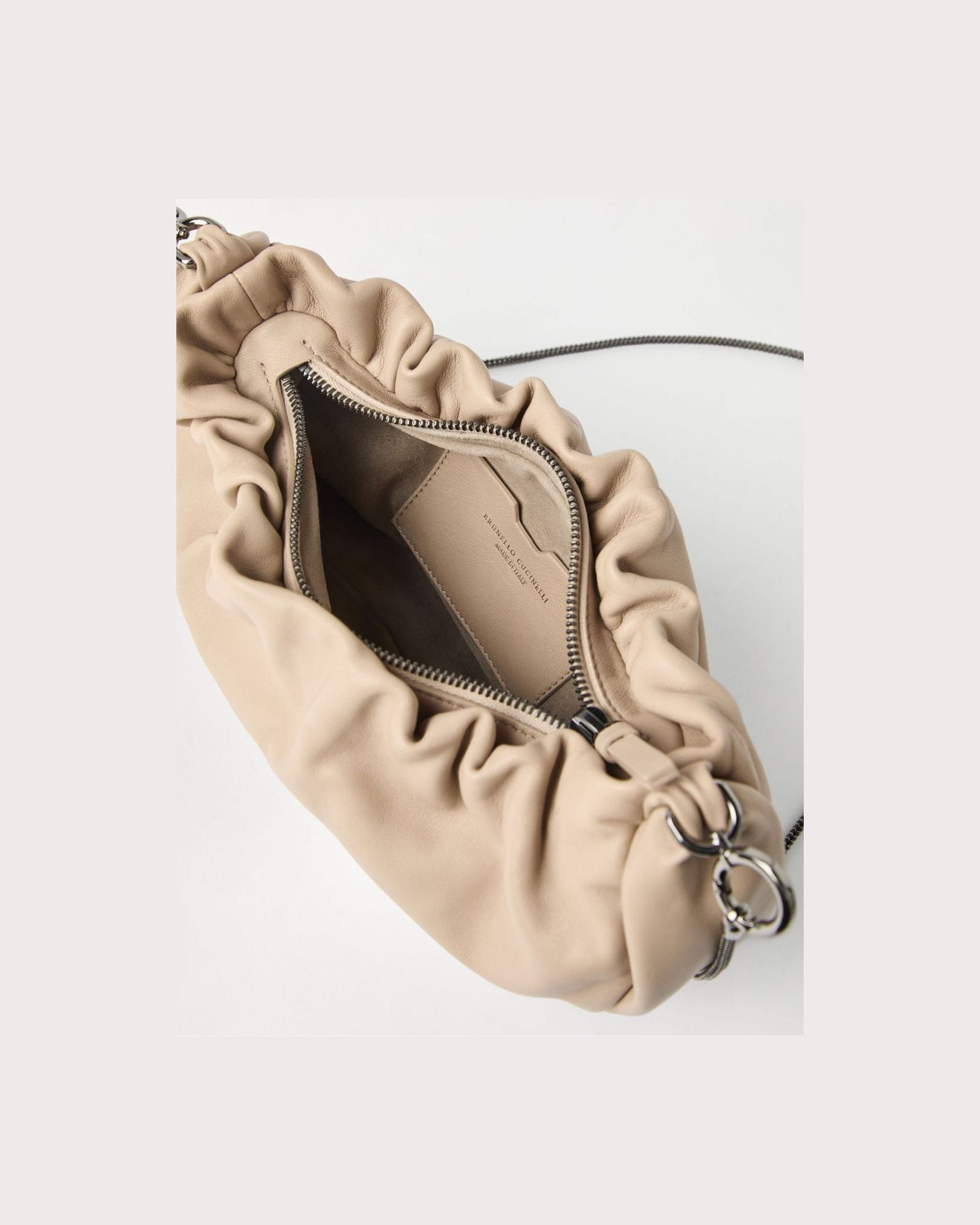 Brunello Cucinelli Monili Shoulder Bag with Chain Glam Steals