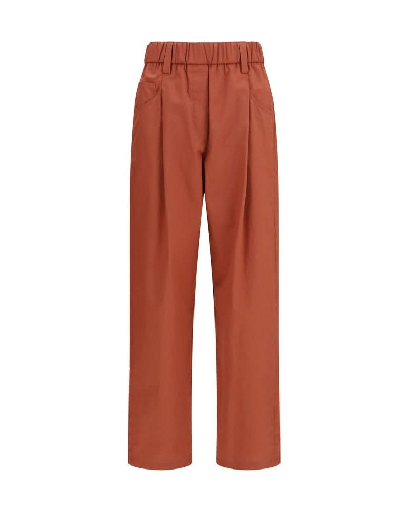 Brunello Cucinelli Orange Cotton Casual Pant Glam Steals