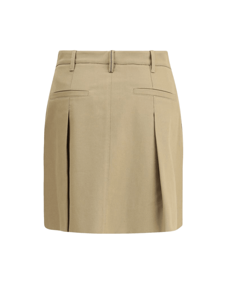 Brunello Cucinelli Pleated cotton short Skirt Glam Steals