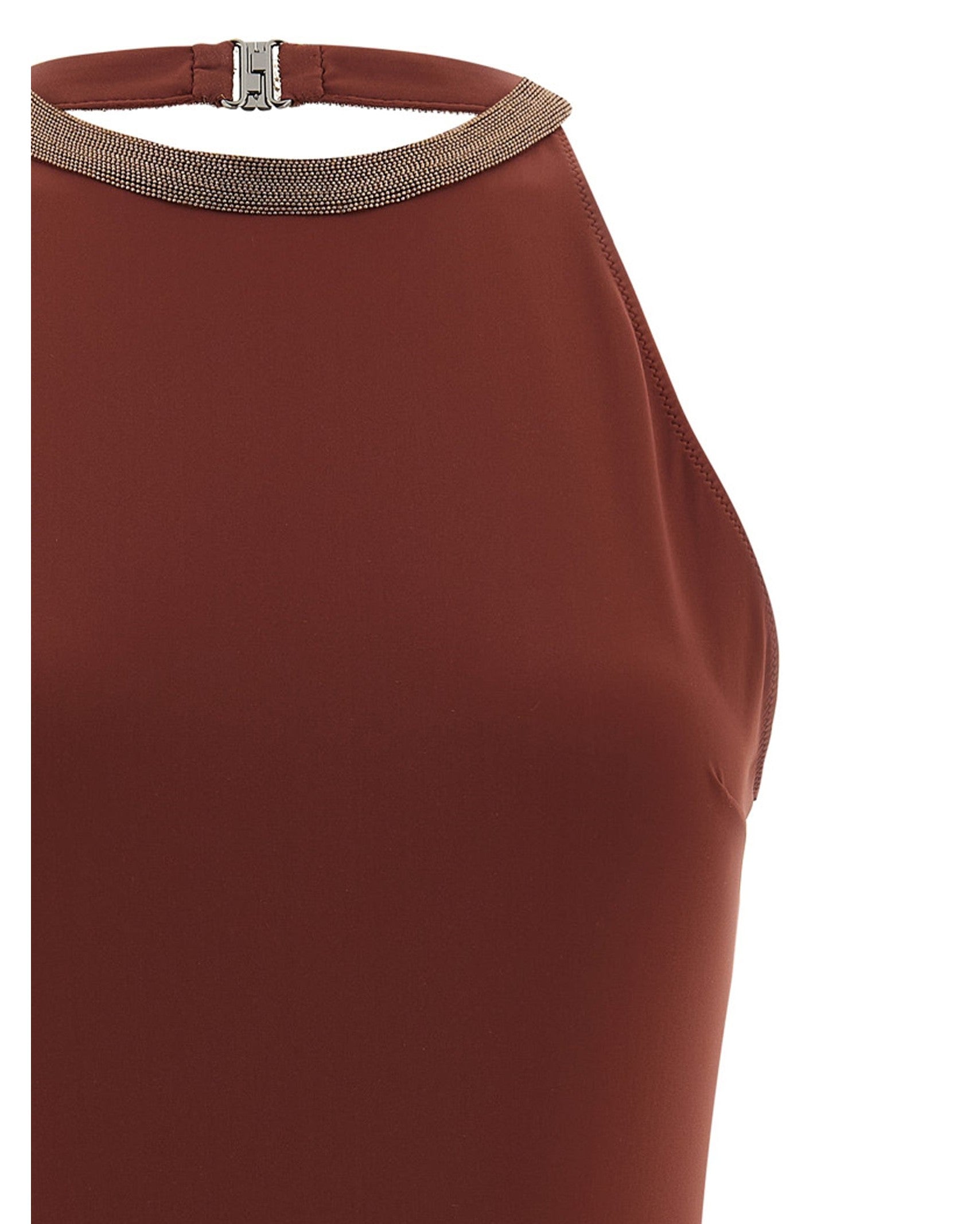 Brunello Cucinelli Precious Collar Swimsuit Glam Steals