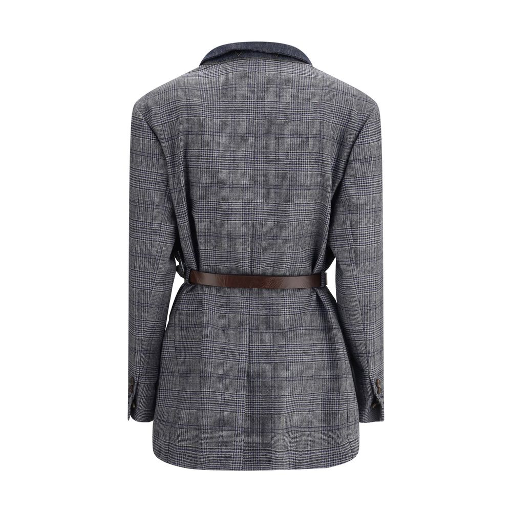Brunello Cucinelli Prince Of Wales Pattern Blazer Glam Steals