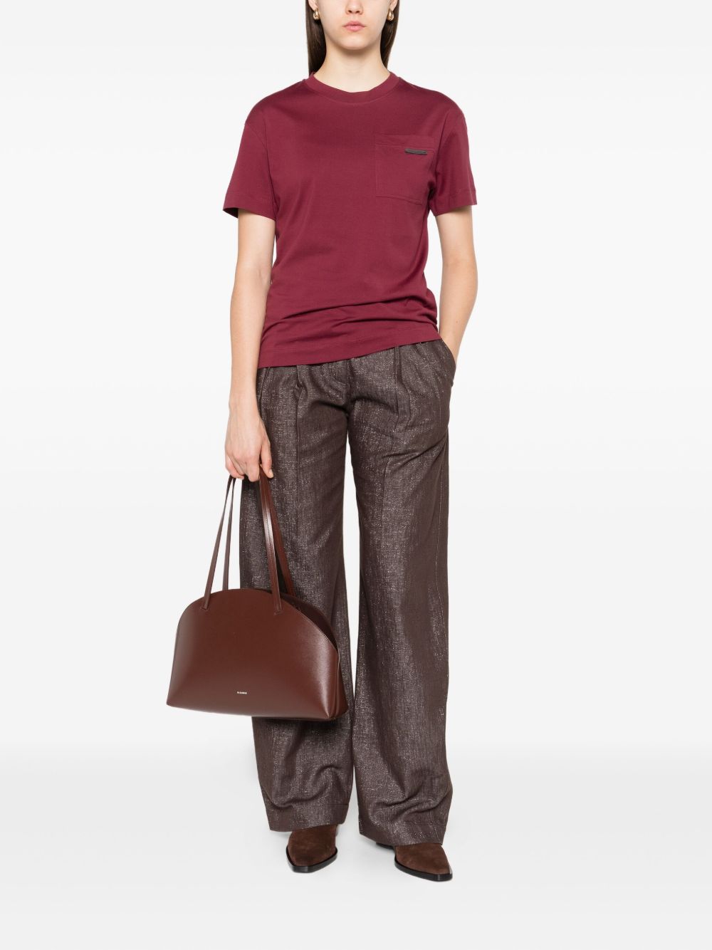 Brunello Cucinelli Red T-shirt Glam Steals