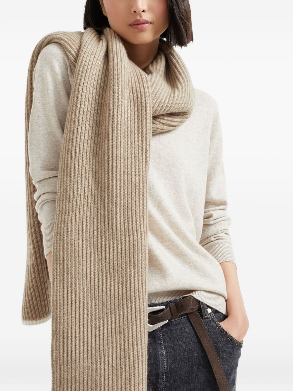 Brunello Cucinelli Ribbed Scarf Glam Steals