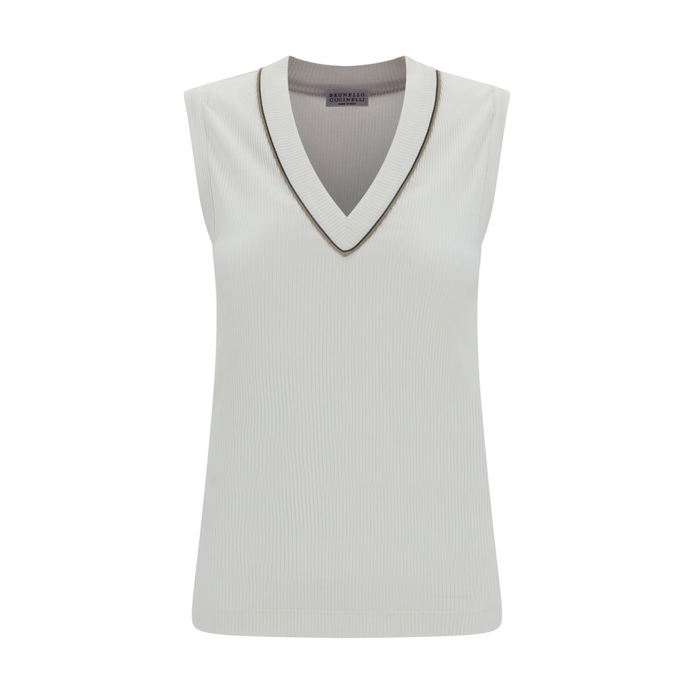 Brunello Cucinelli Ribbed Top Glam Steals