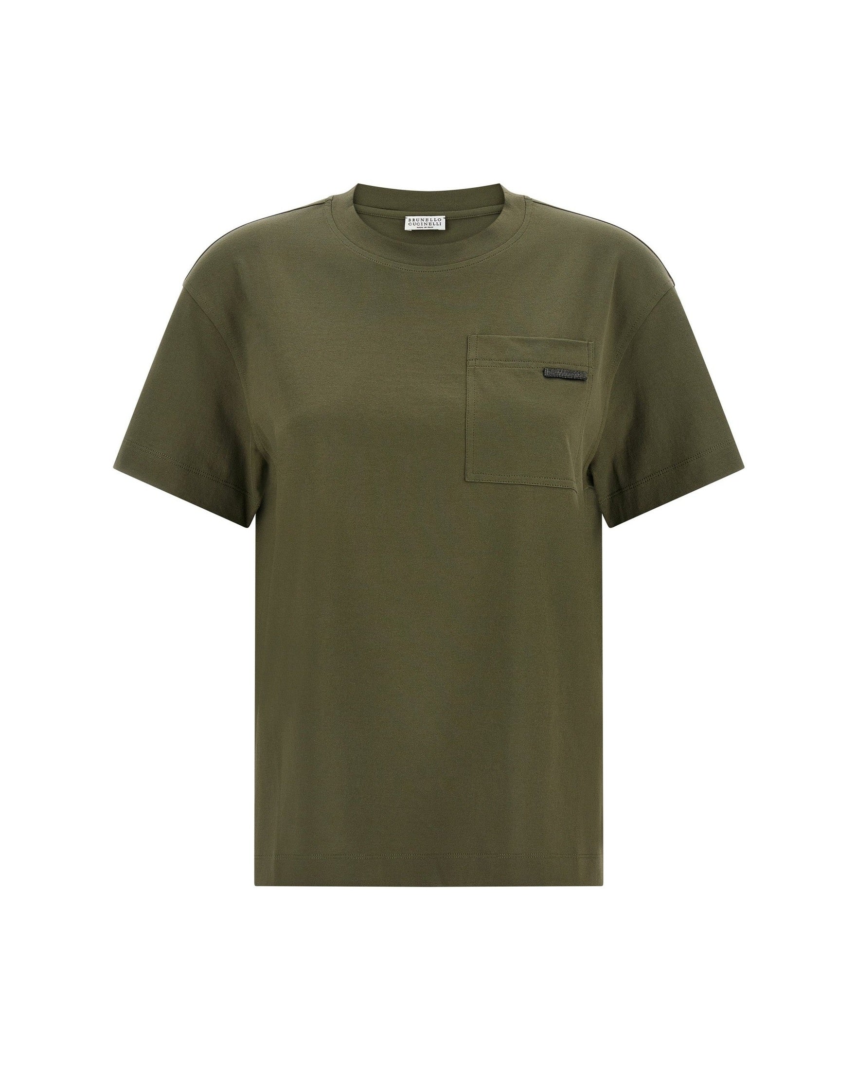 Brunello Cucinelli Shiny Tab T-shirt Glam Steals