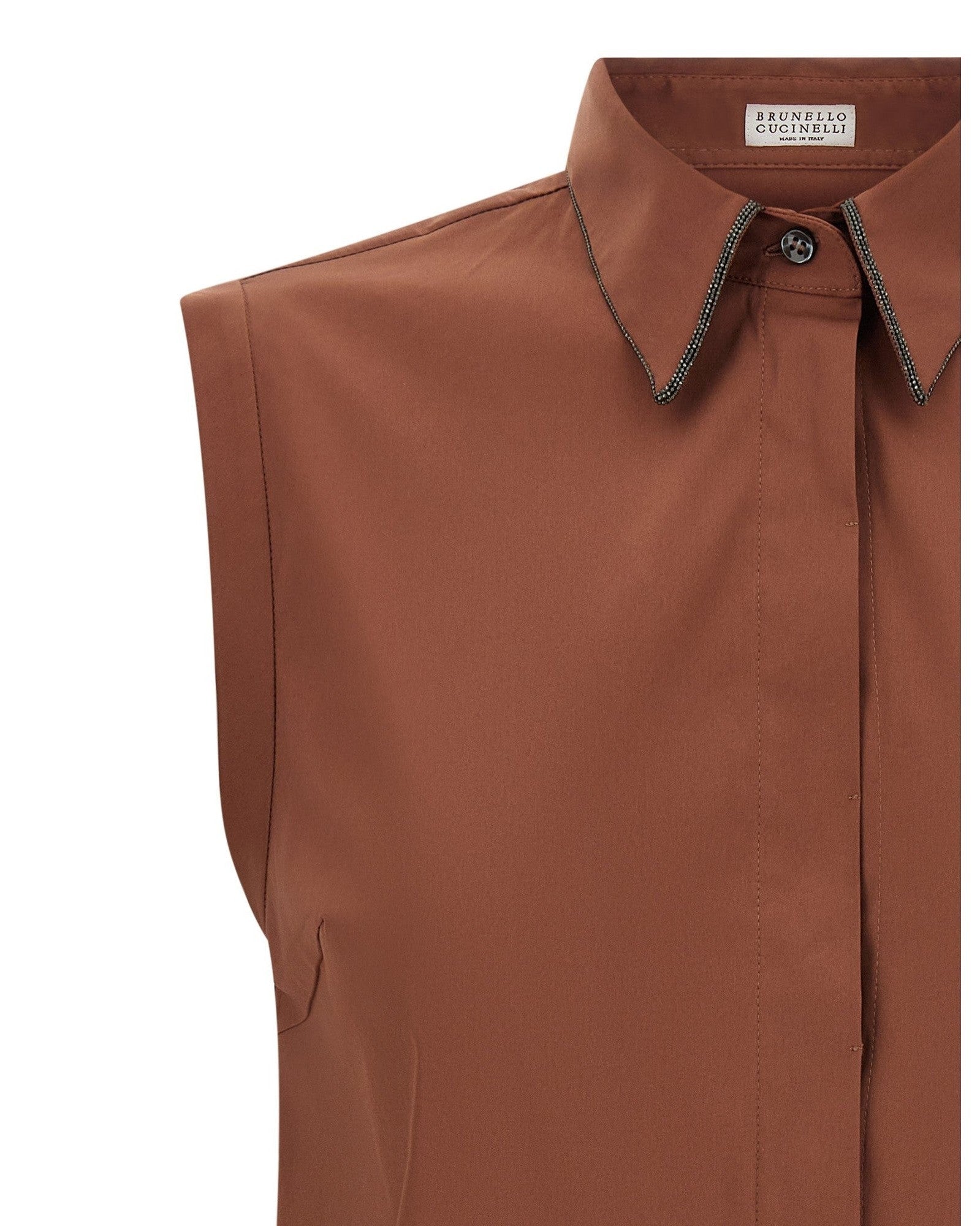 Brunello Cucinelli Shiny Trim Shirt Glam Steals
