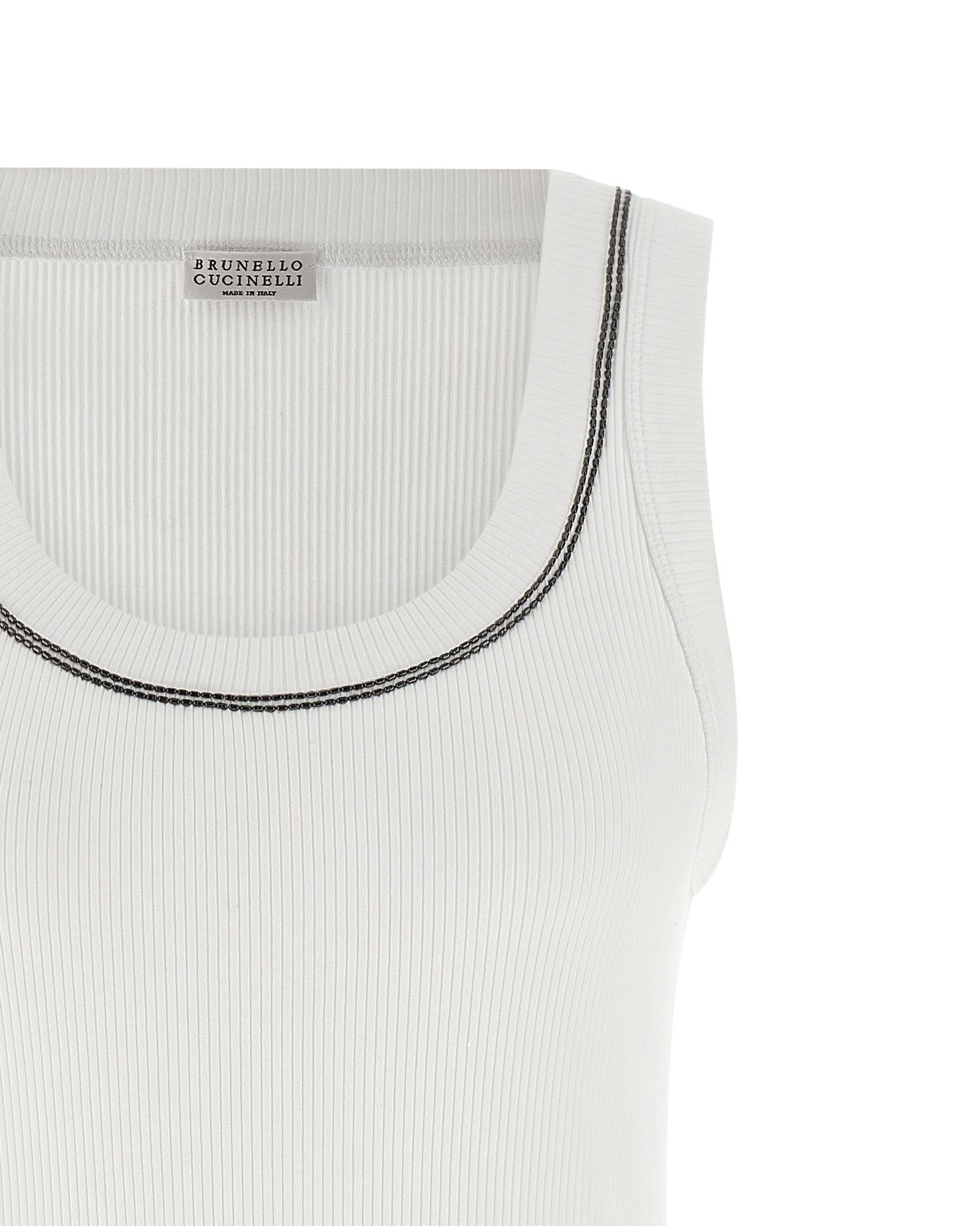 Brunello Cucinelli Shiny Trim Top Glam Steals