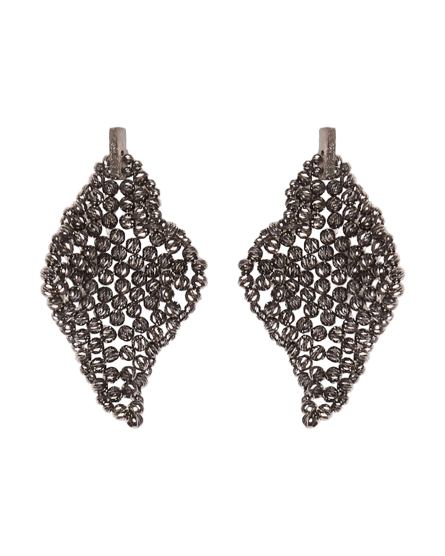 Brunello Cucinelli Silver Sculptured Earrings Glam Steals