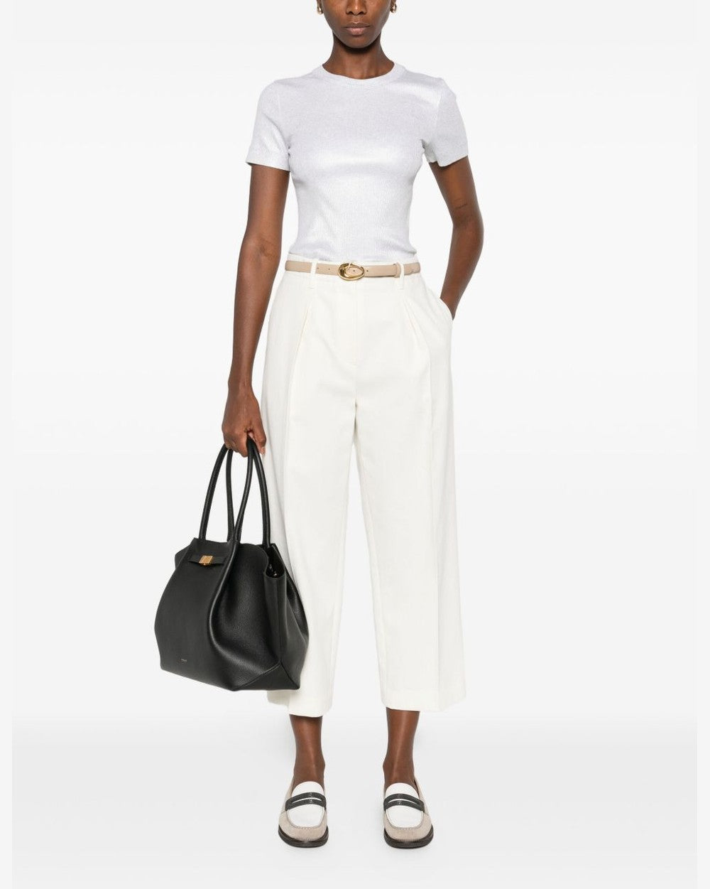 Brunello Cucinelli Silver T-shirt Glam Steals