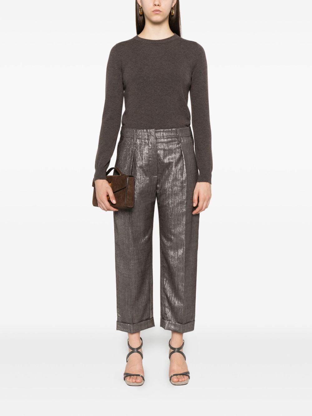 Brunello Cucinelli Silver Trouser Glam Steals