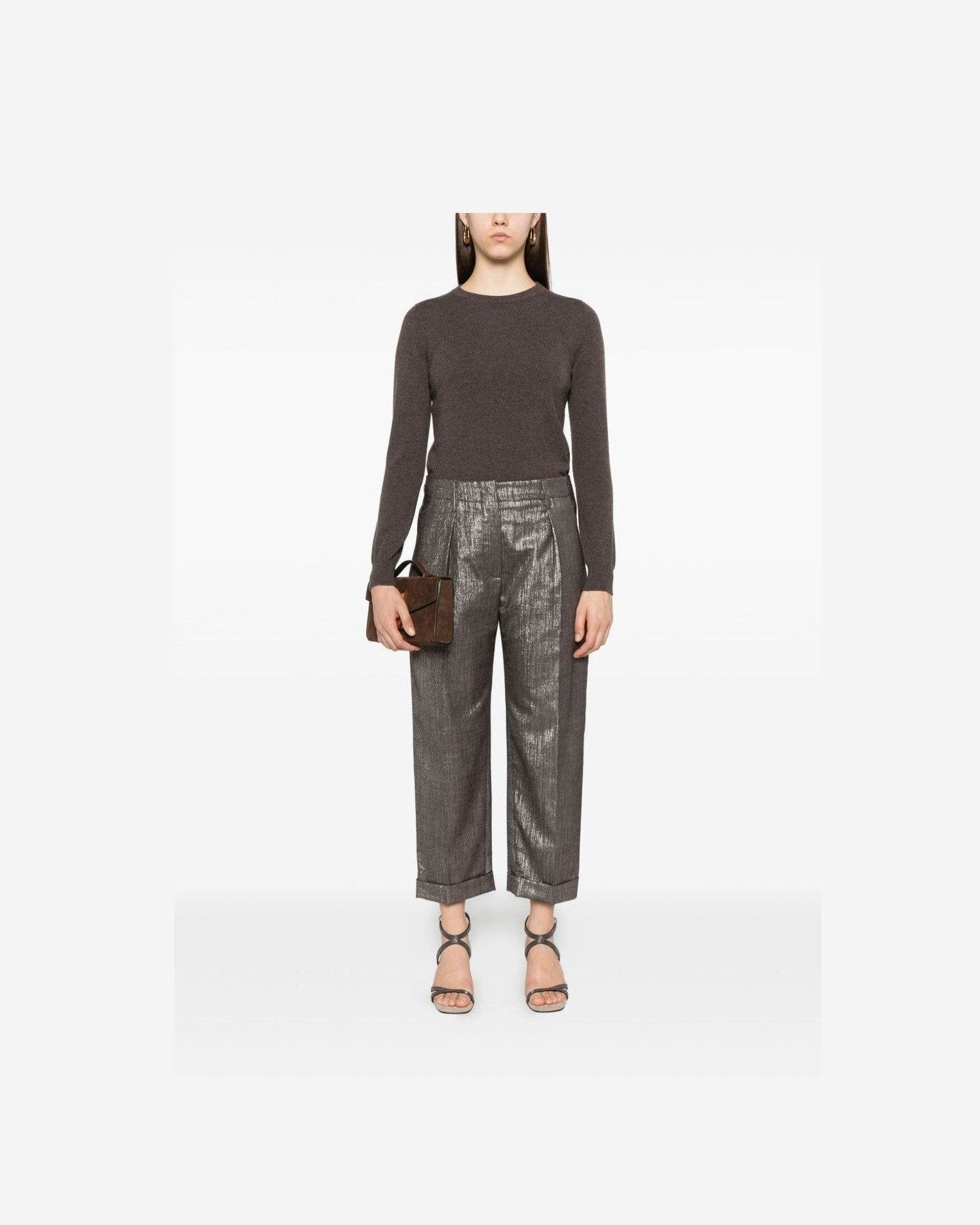 Brunello Cucinelli Silver Trouser Glam Steals