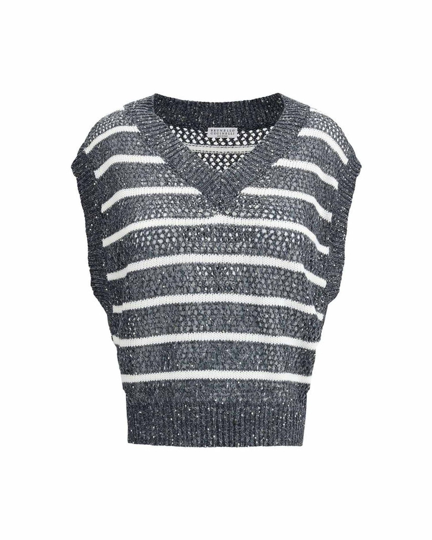 Brunello Cucinelli Striped Vest Glam Steals