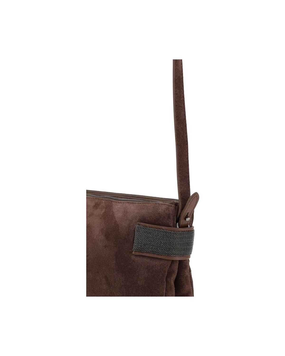 Brunello Cucinelli Suede Leather Shoulder Bag Glam Steals