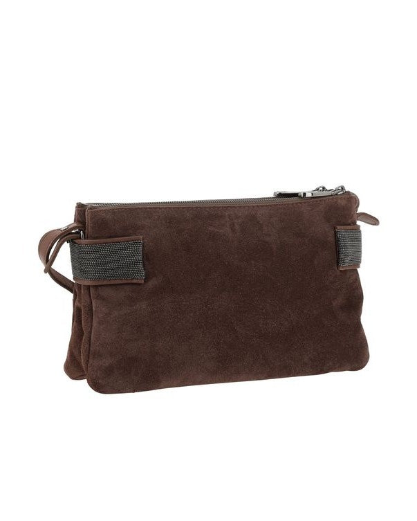 Brunello Cucinelli Suede Leather Shoulder Bag Glam Steals