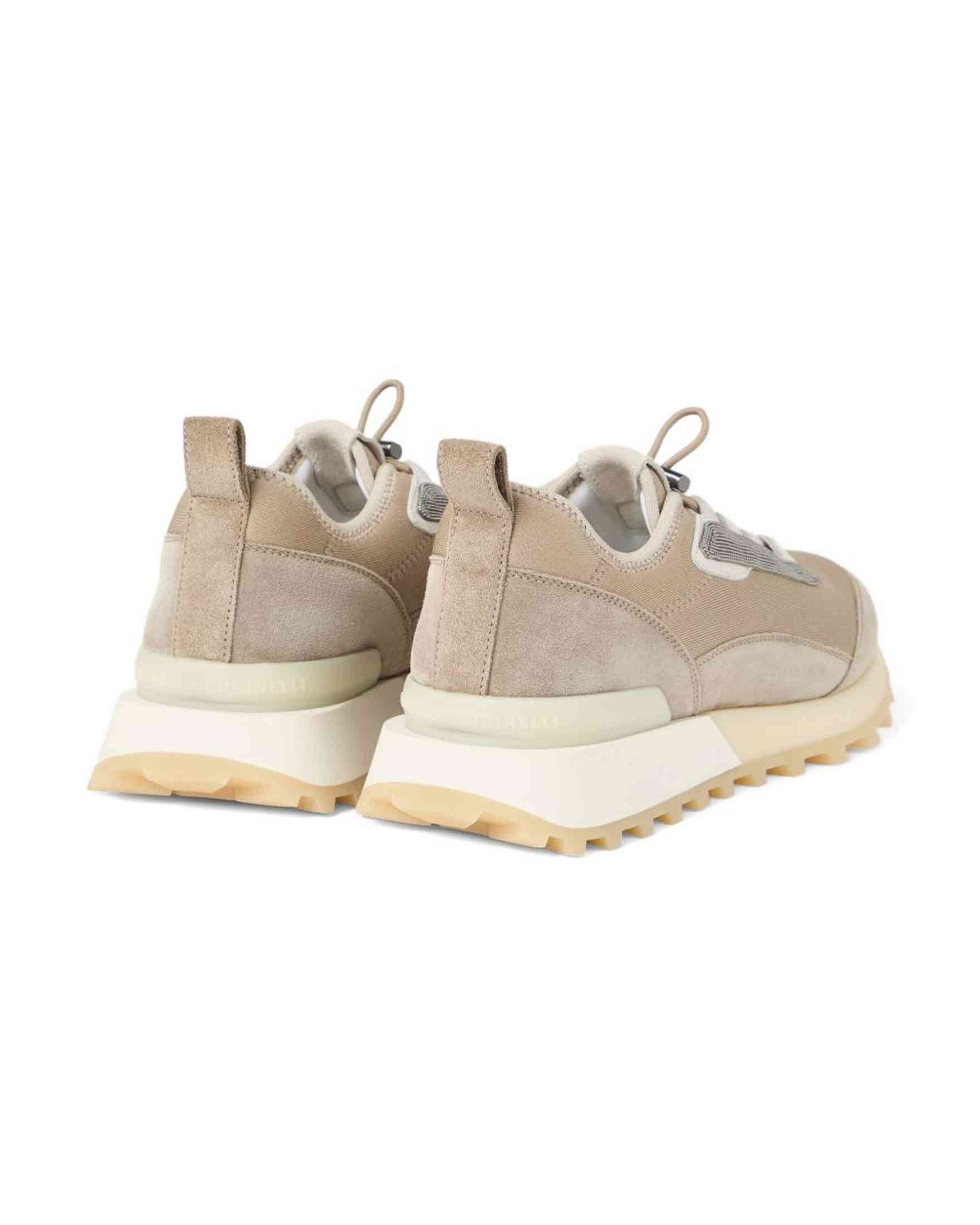 Brunello Cucinelli Suede Runners in Techno Fabric Glam Steals