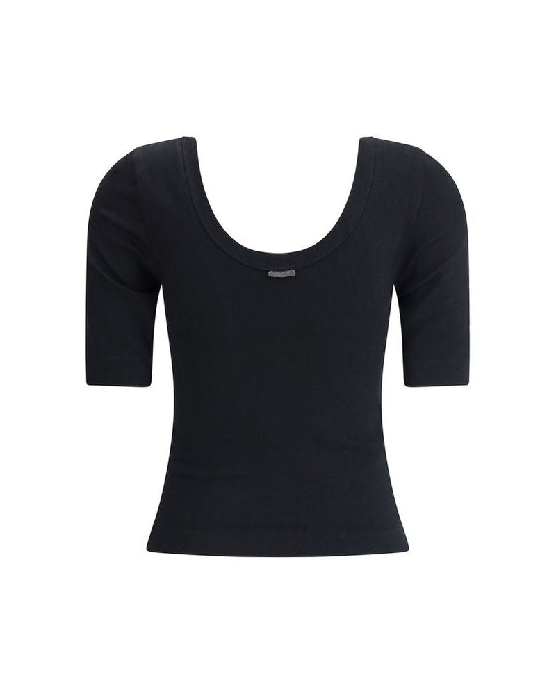 Brunello Cucinelli Top with neckline Glam Steals