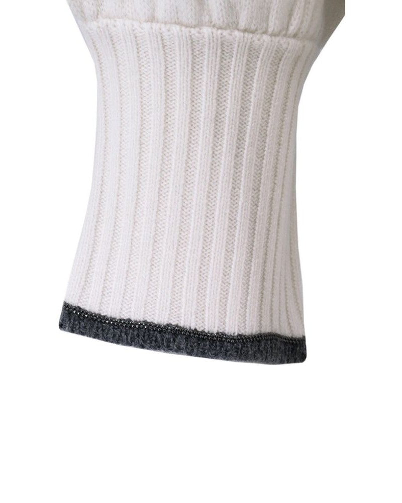 Brunello Cucinelli White Cashmere Sweater Glam Steals