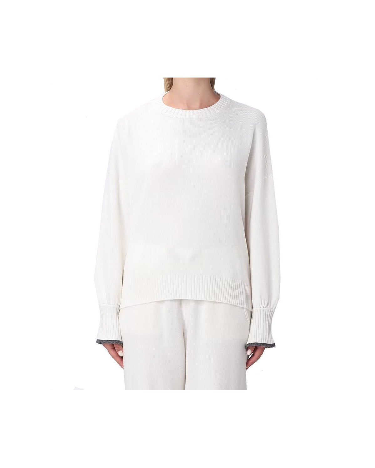 Brunello Cucinelli White Cashmere Sweater Glam Steals