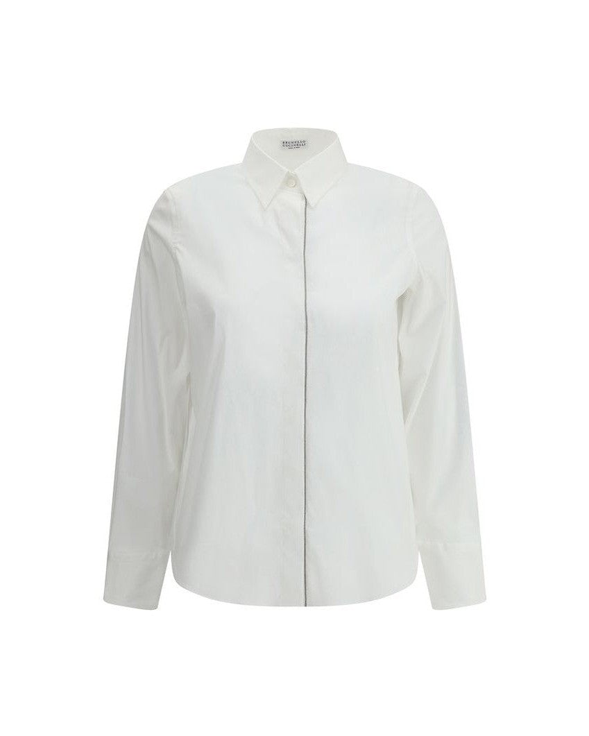 Brunello Cucinelli White Cotton Dress Shirt Shirts
