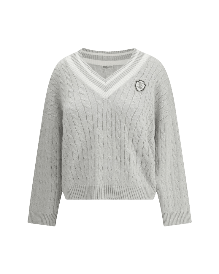 Brunello Cucinelli White Cotton Sweatshirt Glam Steals