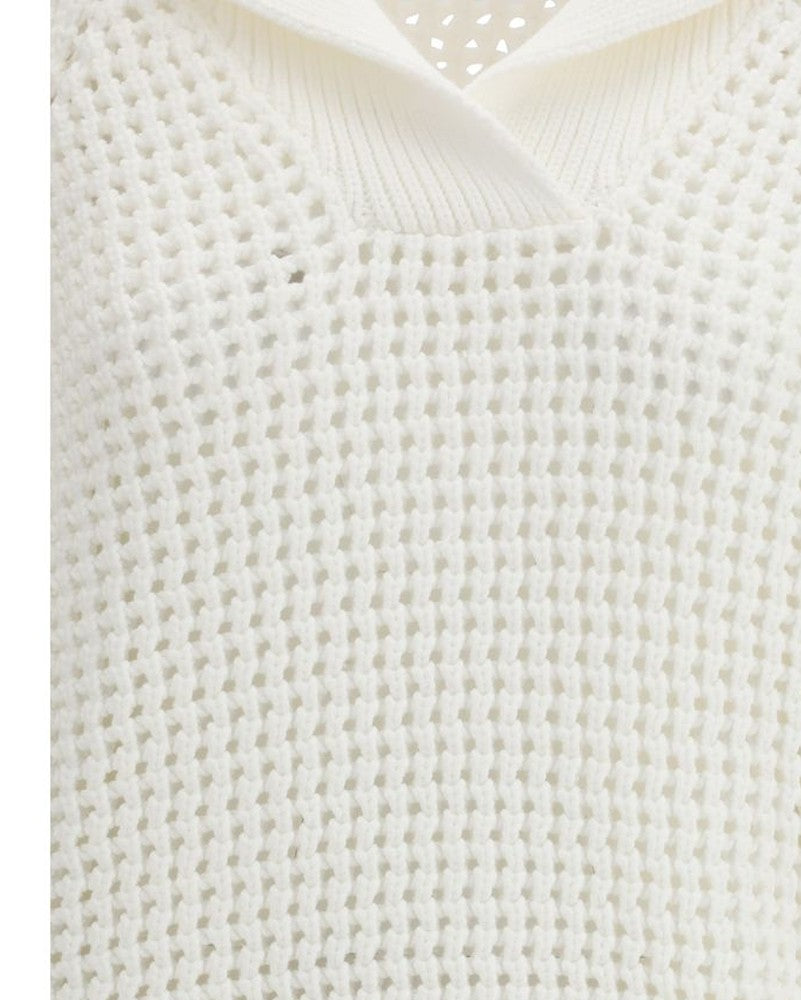 Brunello Cucinelli White Cotton Sweatshirt