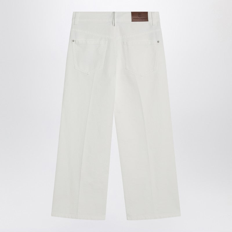 Brunello Cucinelli White Cotton Trouser Glam Steals