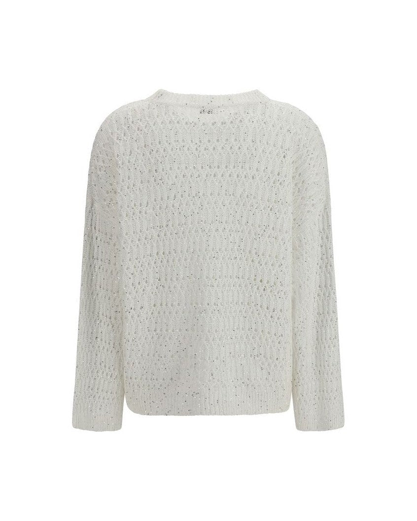 Brunello Cucinelli White Silk Sweatshirt Glam Steals