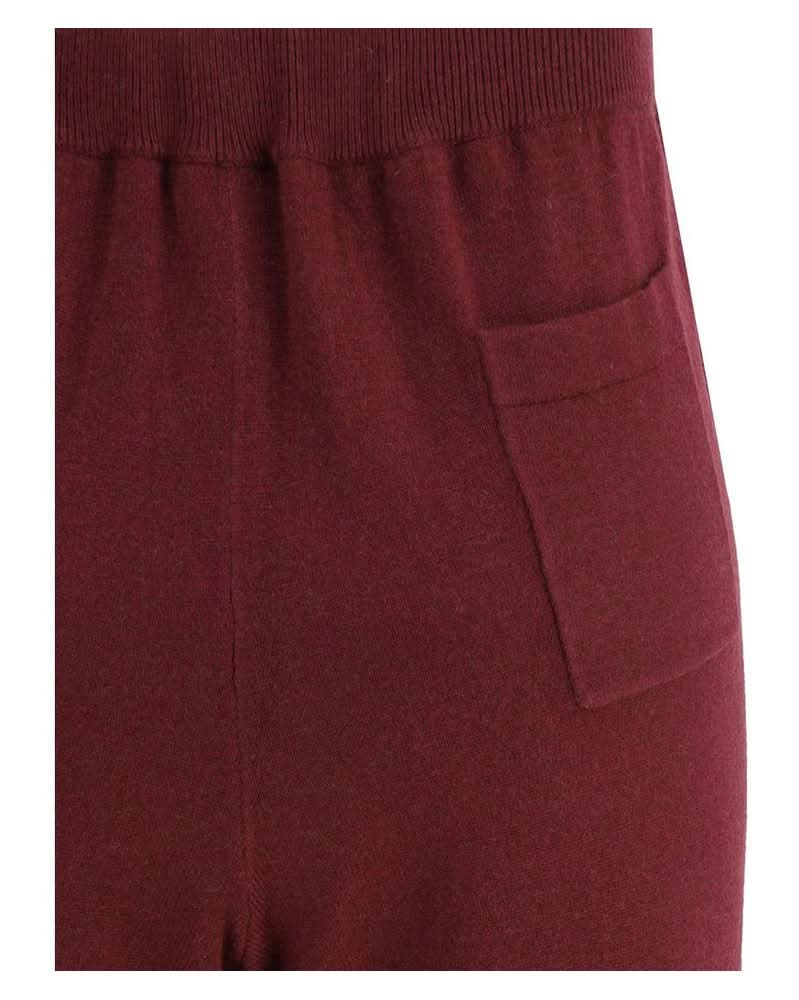 Brunello Cucinelli Wool Bordeaux Casual Pant