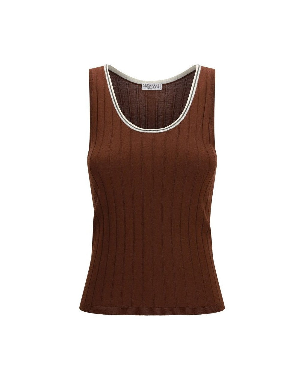 Brunello Cucinelli Wool Bordeaux Oves Aries Sleeveles T-shirt Glam Steals