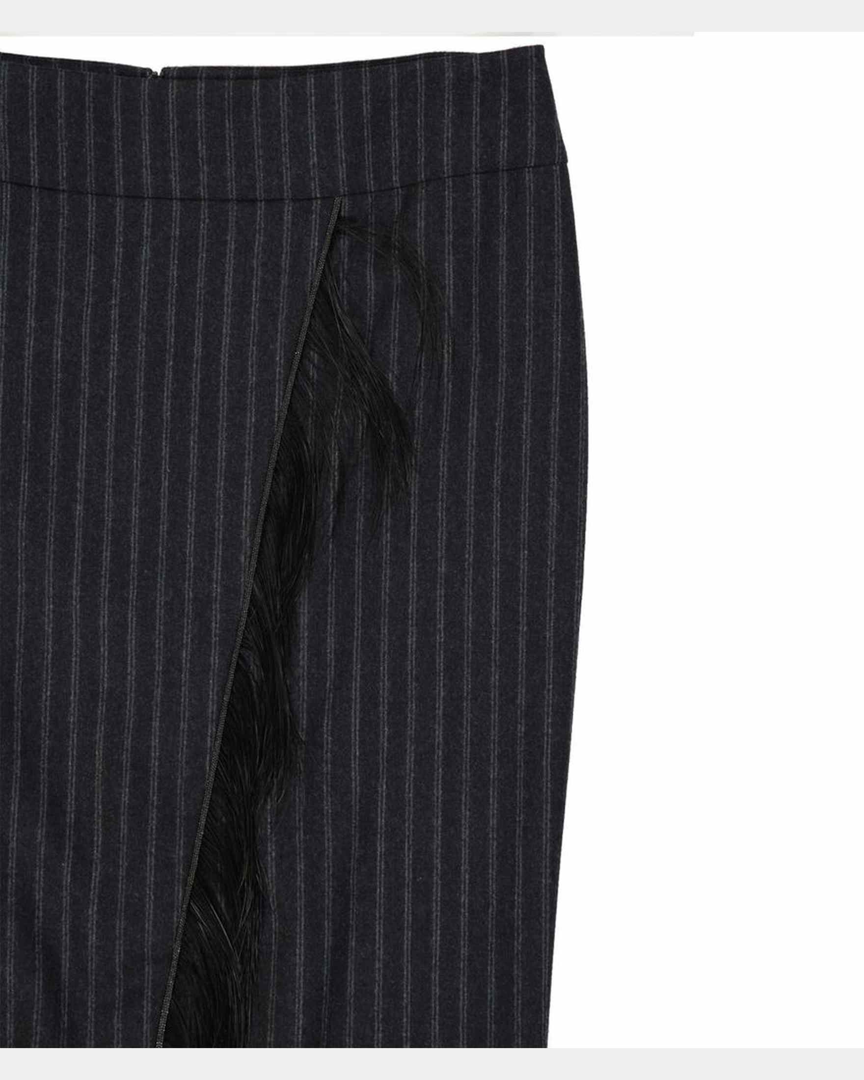 Brunello Cucinelli Wool Striped Skirt Glam Steals