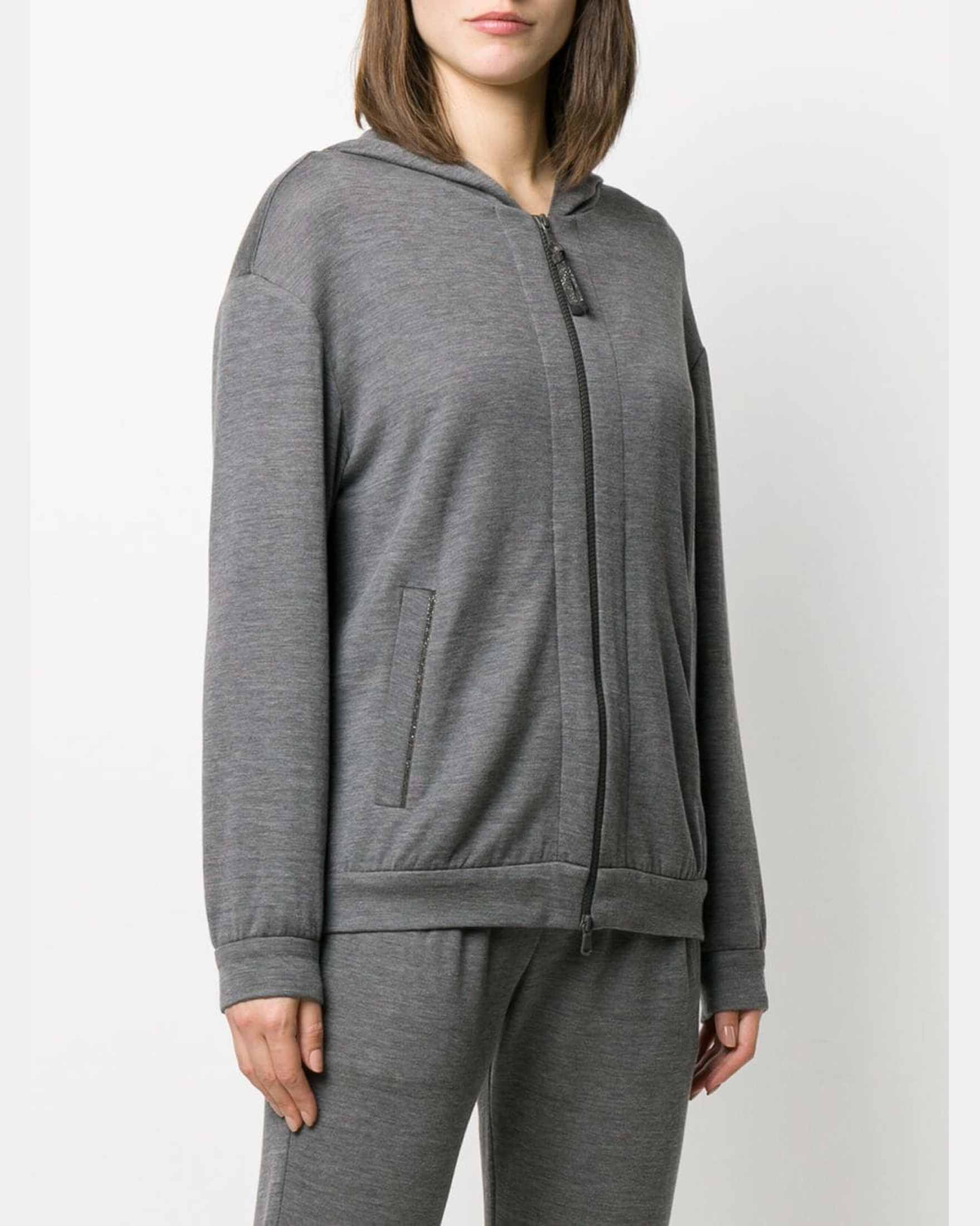 Brunello Cucinelli Zipped Long Sleeve Hoodie Glam Steals