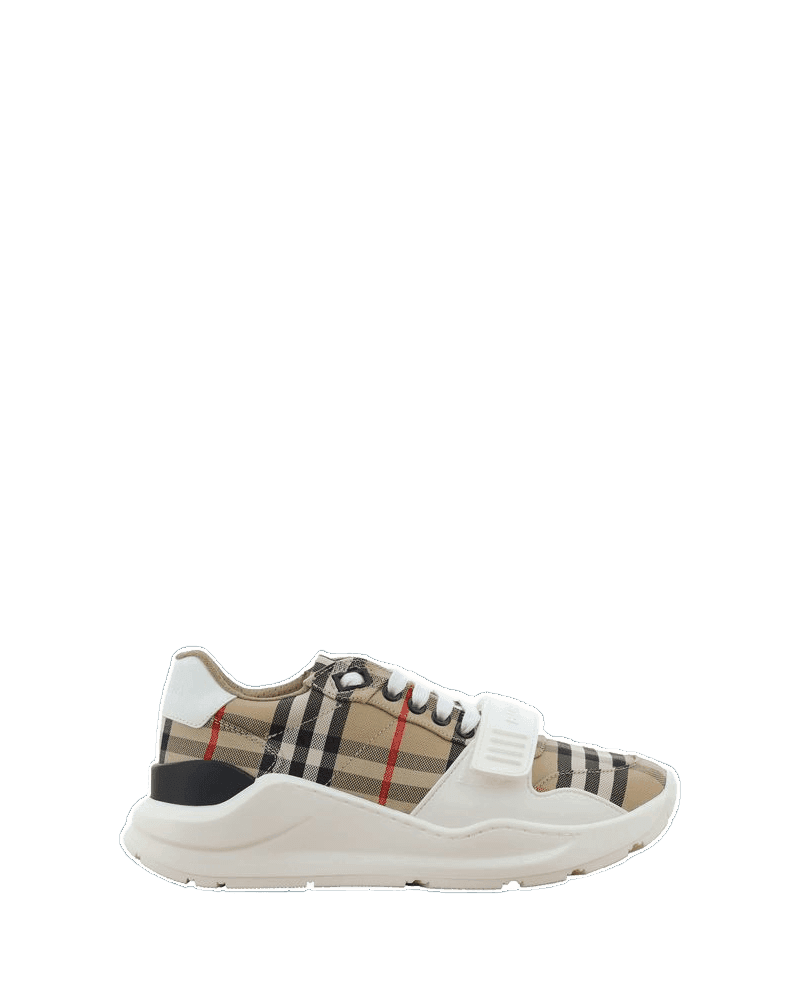 Burberry Beige Cotton Athletic Sneakers Glam Steals
