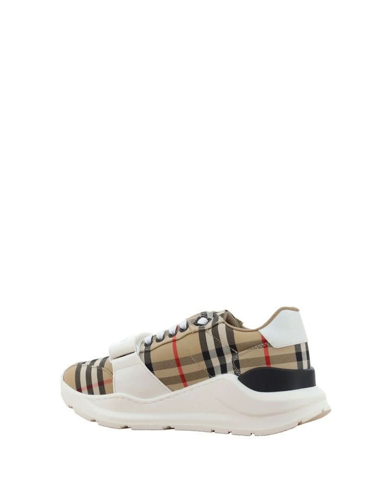 Burberry Beige Cotton Athletic Sneakers Sneakers