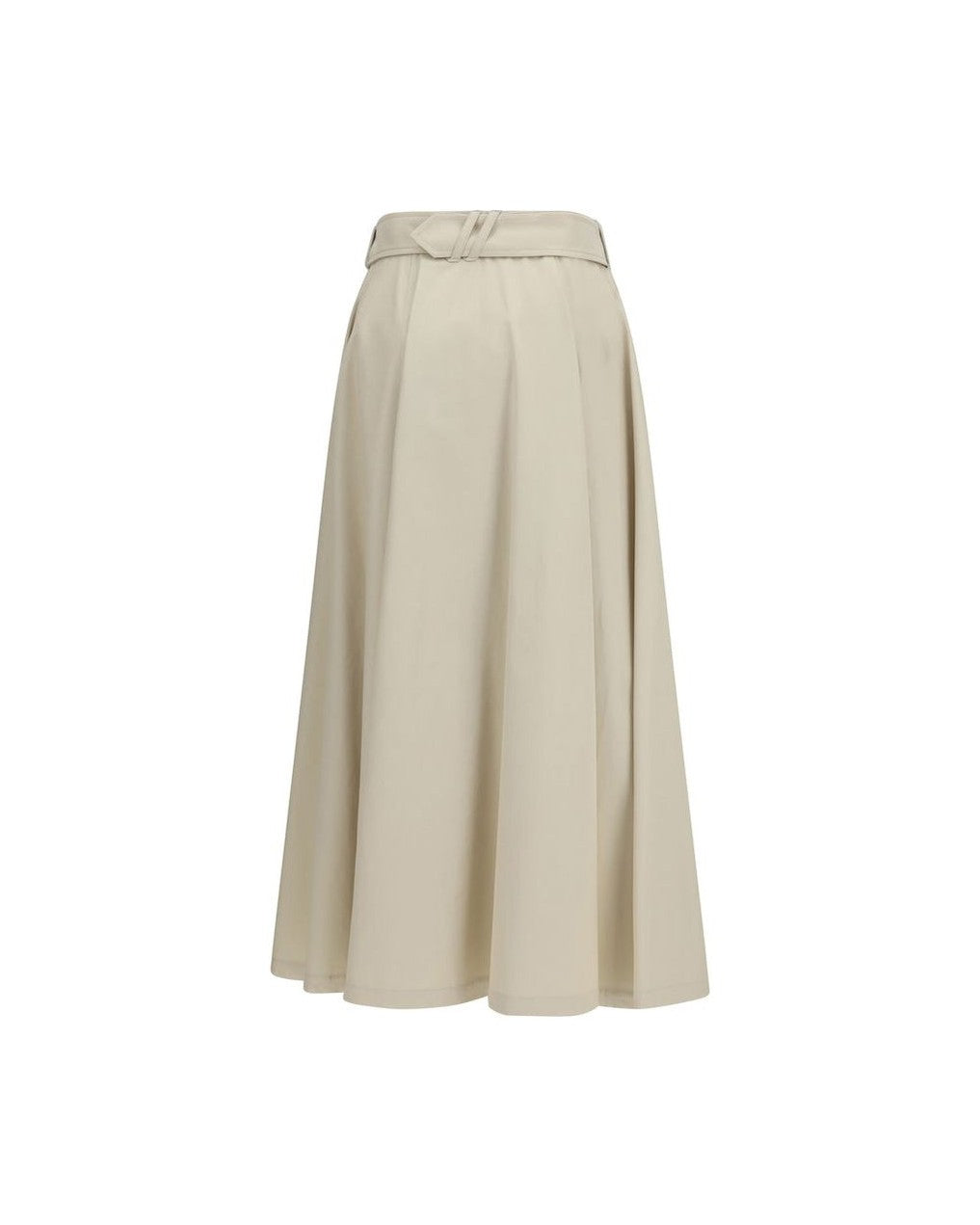 Burberry Beige Cotton Midi Skirt Glam Steals