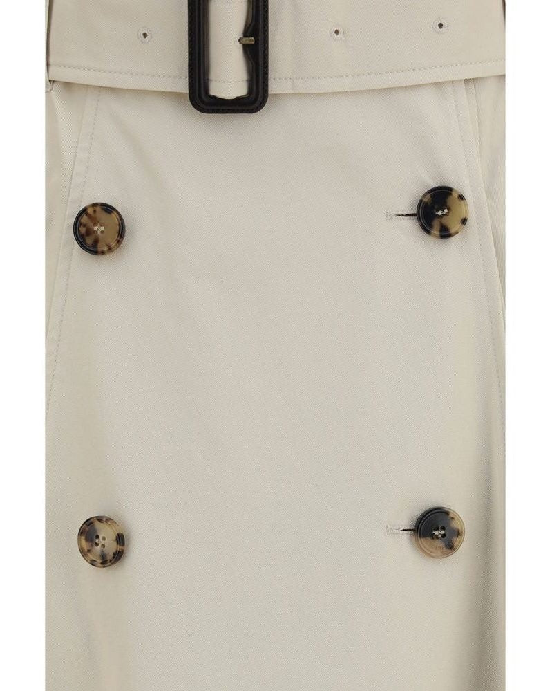 Burberry Beige Cotton Midi Skirt Glam Steals