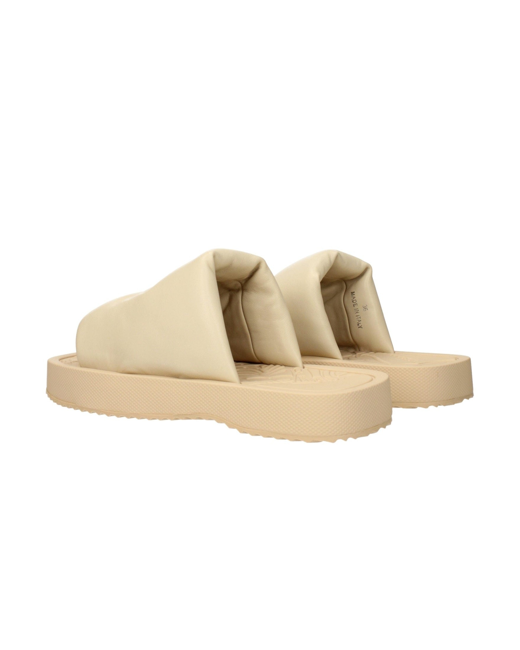 Burberry Beige Leather Slippers Glam Steals