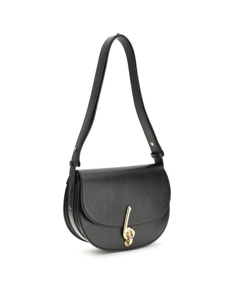 Burberry Black Calf Leather Bos Taurus Shoulder Bag Glam Steals