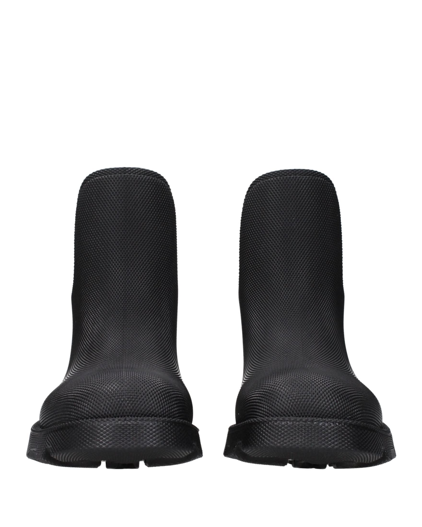 Burberry Black Cotton Ankle Boots Glam Steals