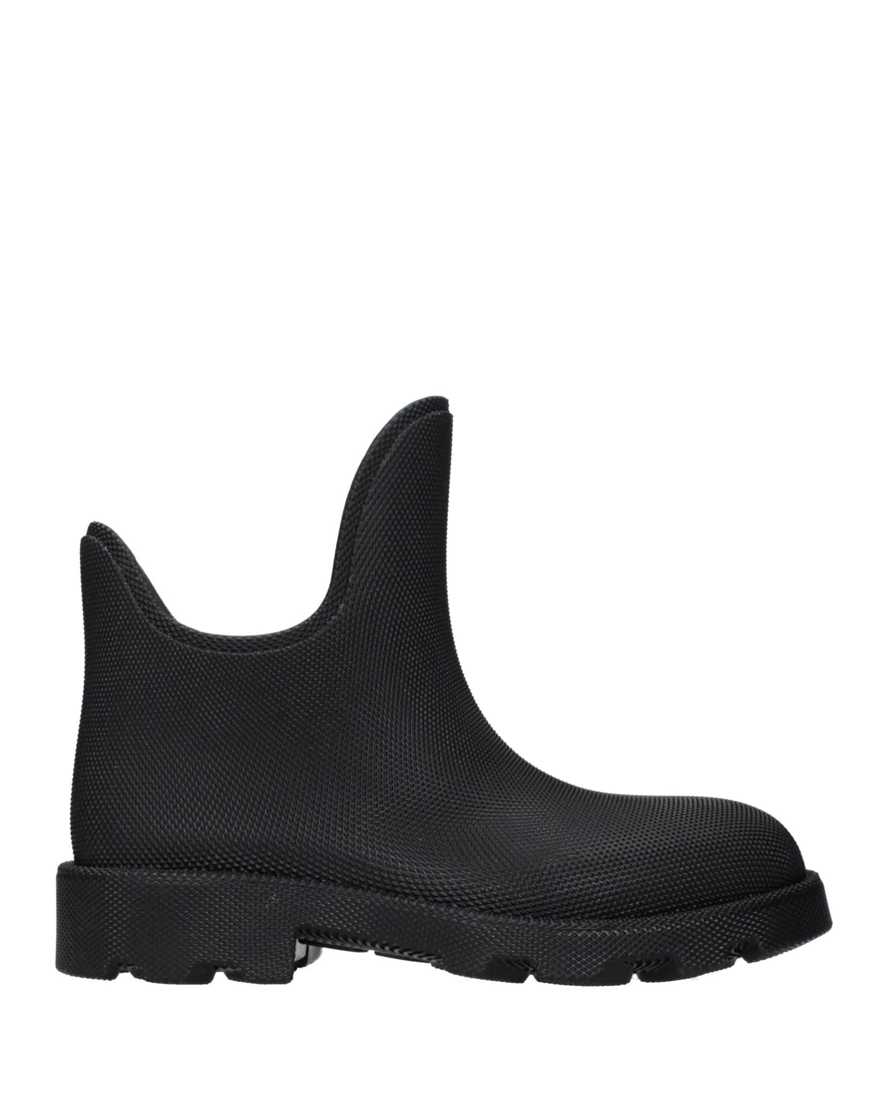 Burberry Black Cotton Ankle Boots Glam Steals
