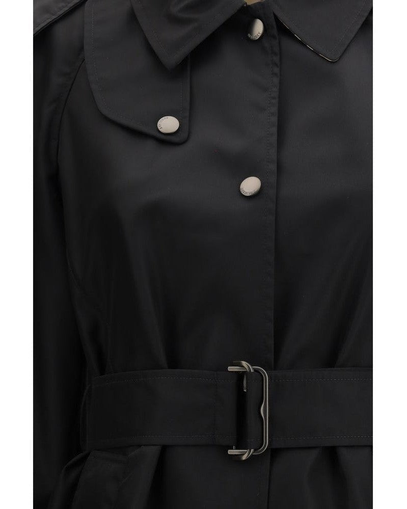Burberry Black Nylon Trench Coat Glam Steals