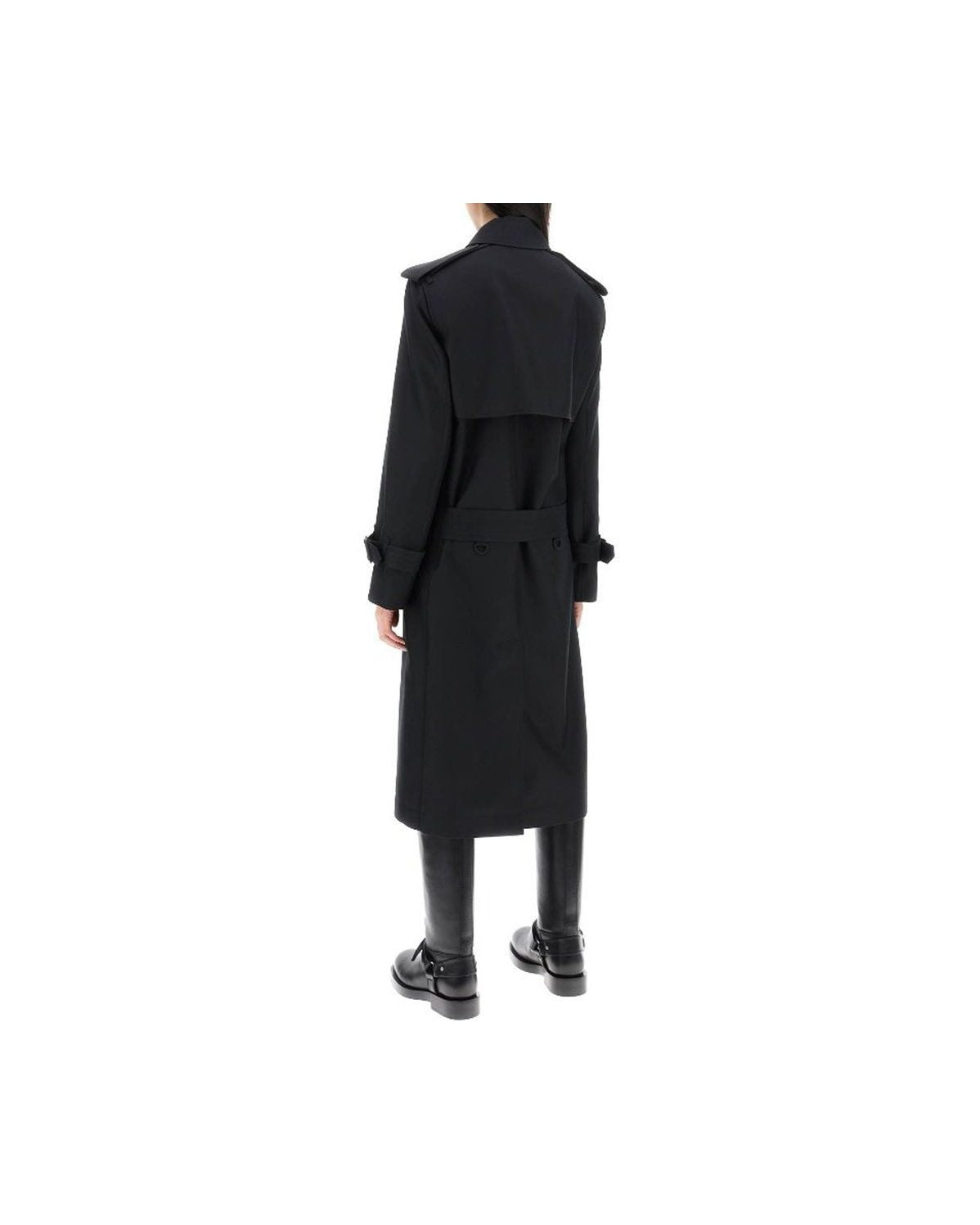 Burberry Black Polyester Coat Glam Steals