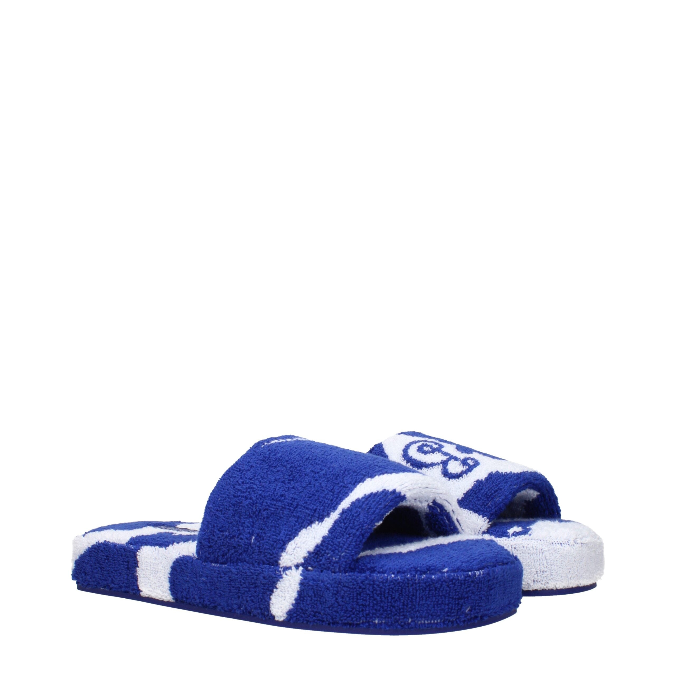 Burberry Blue Fabric Slippers Sandals Glam Steals