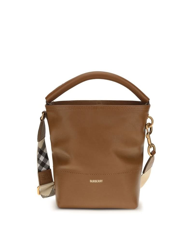 Burberry Brown Leather Calf Bos Taurus Bucket Bag Glam Steals