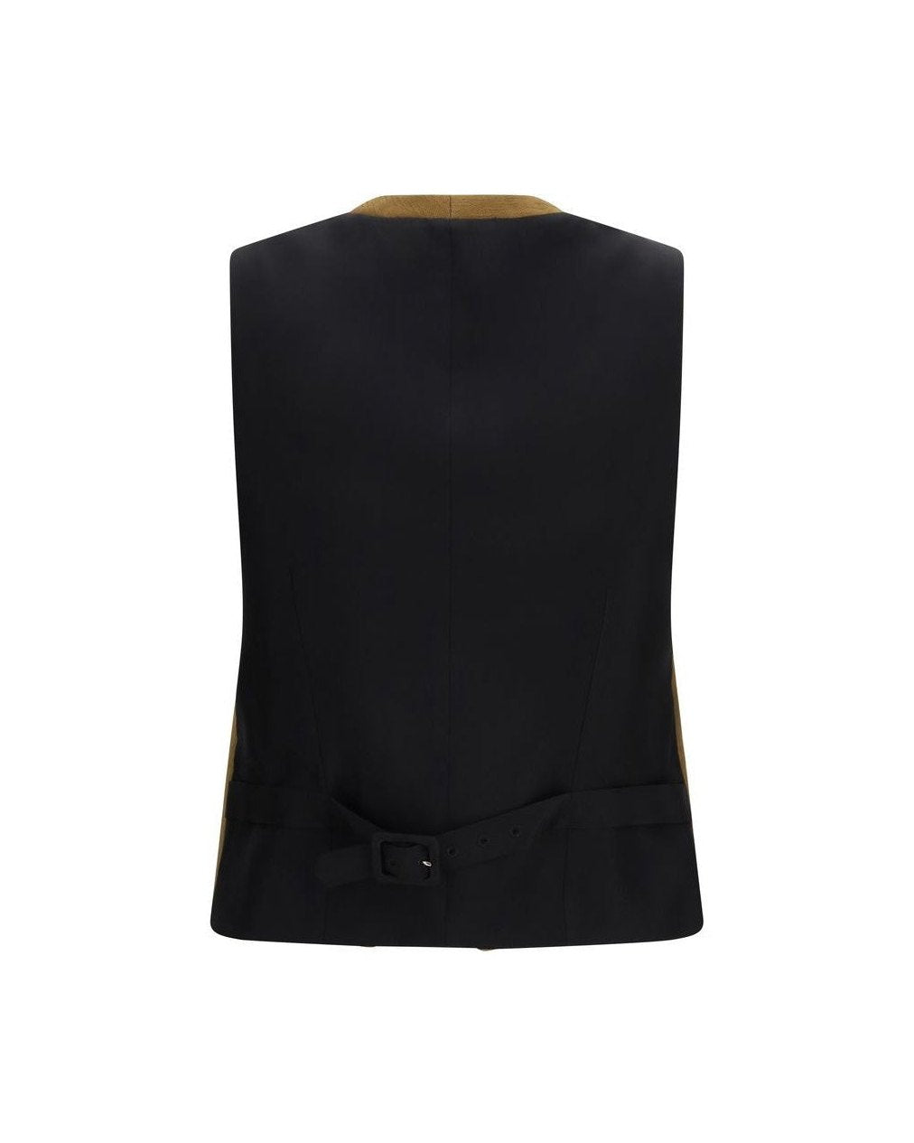 Burberry Brown Wool Oves Aries Sleveless Jacket Glam Steals
