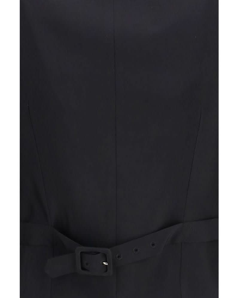 Burberry Brown Wool Oves Aries Sleveless Jacket Glam Steals