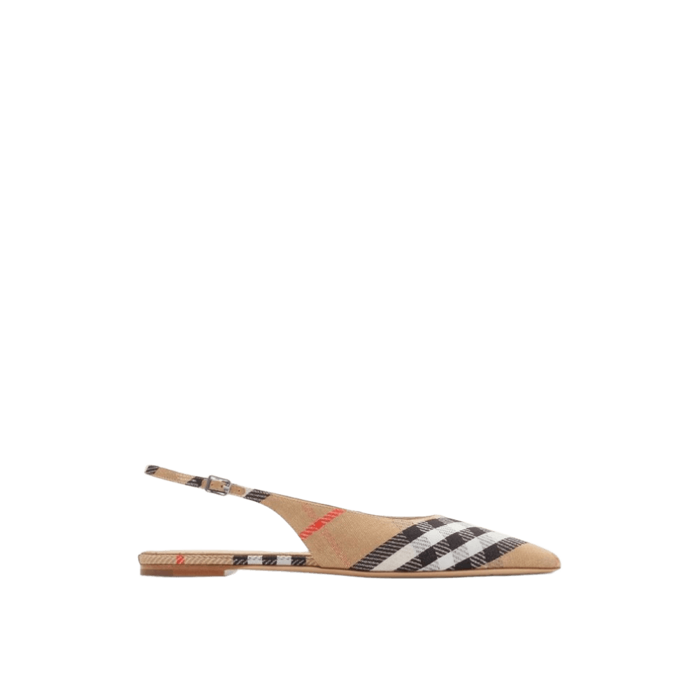 Burberry Check Birdie Slingback Ballerina Flats Glam Steals