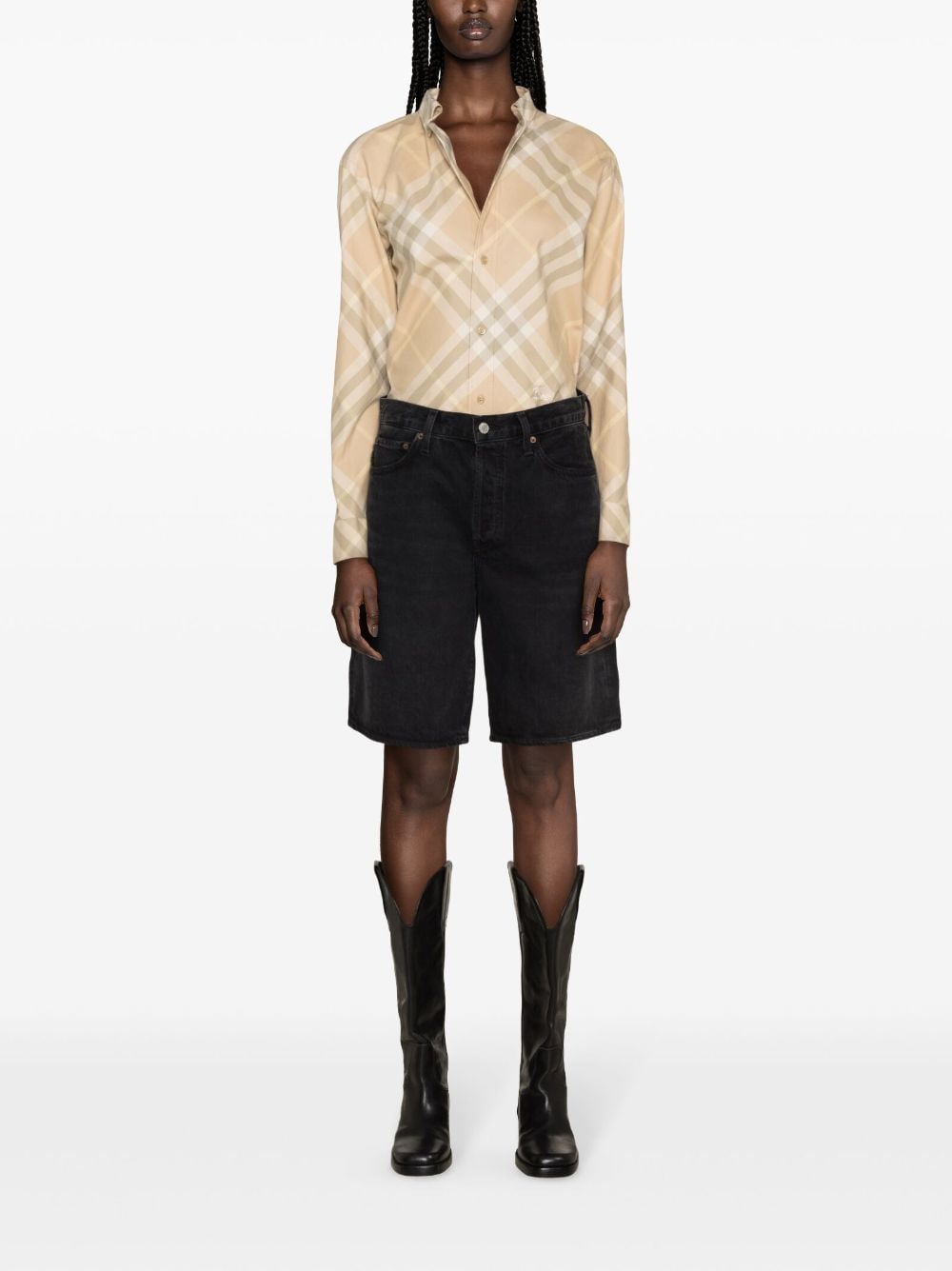 Burberry Check Motif Shirt Glam Steals